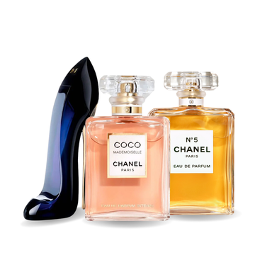 Confezione promozionale di 3 profumi GOOD GIRL,COCO MADEMOISELLE e Chanel Nº5 100ml