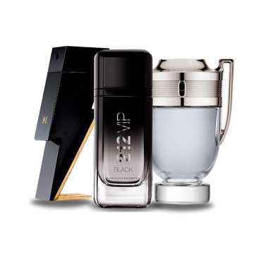 Confezione promozionale di 3 profumi BAD BOY, 212 VIP BLACK e Paco Rabanne INVICTUS 100ml