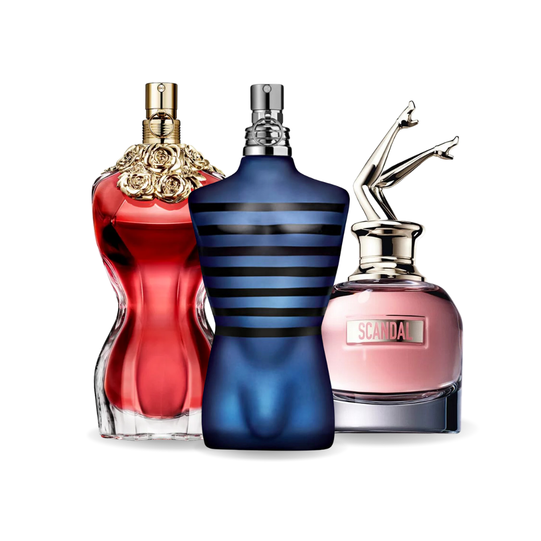 Confezione promozionale di 3 profumi LA BELLE, ULTRA MALE  e Gaultier SCANDAL 100ml